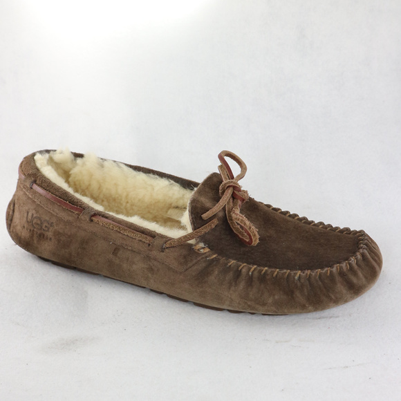 UGG Shoes - New UGG  Dakota Espresso Suede Moccassin Slippers